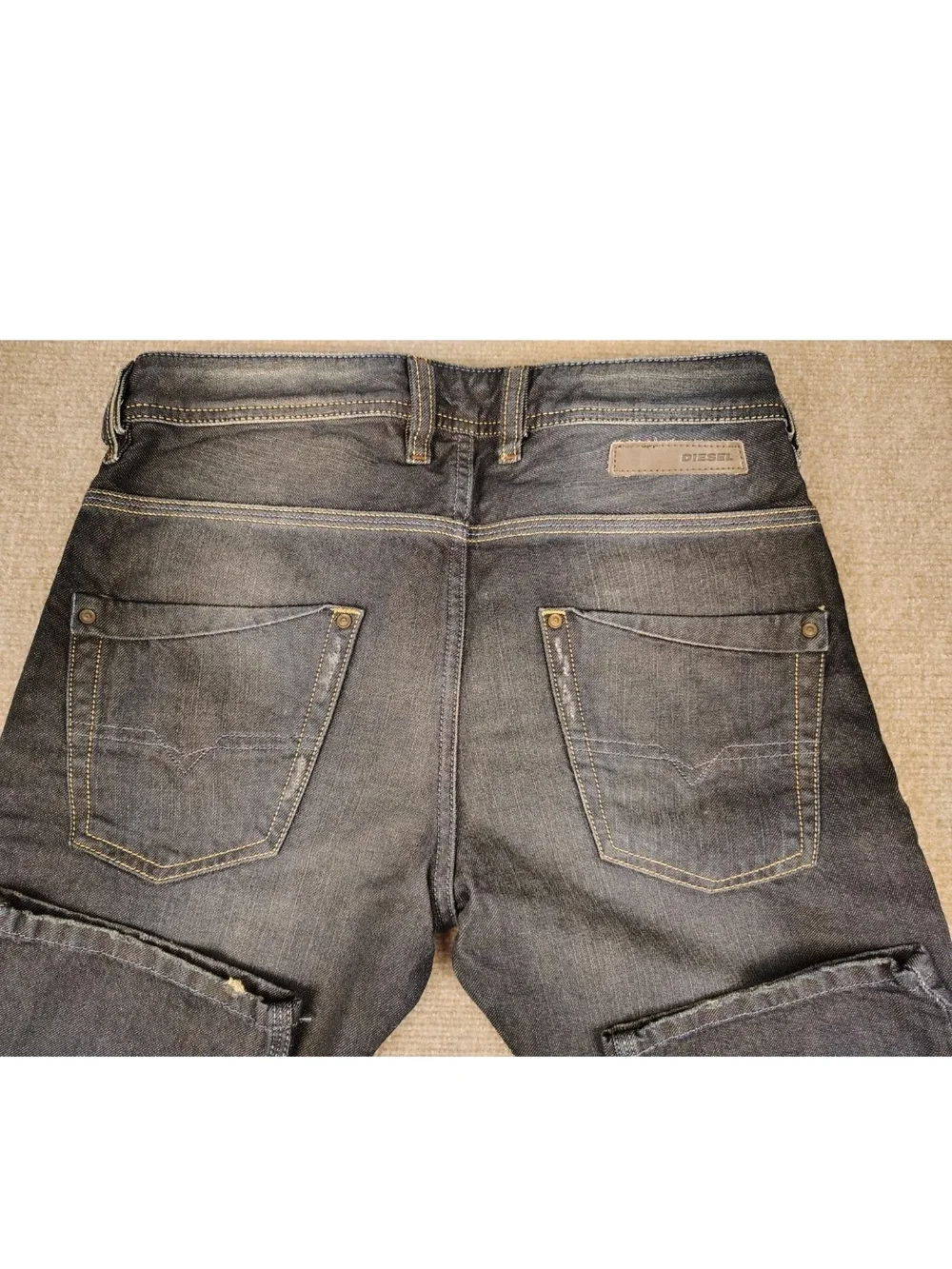 Mens Diesel Krooley Wash 0R09M Size W28 L32 Regular Slim-Carrot Blue Washed